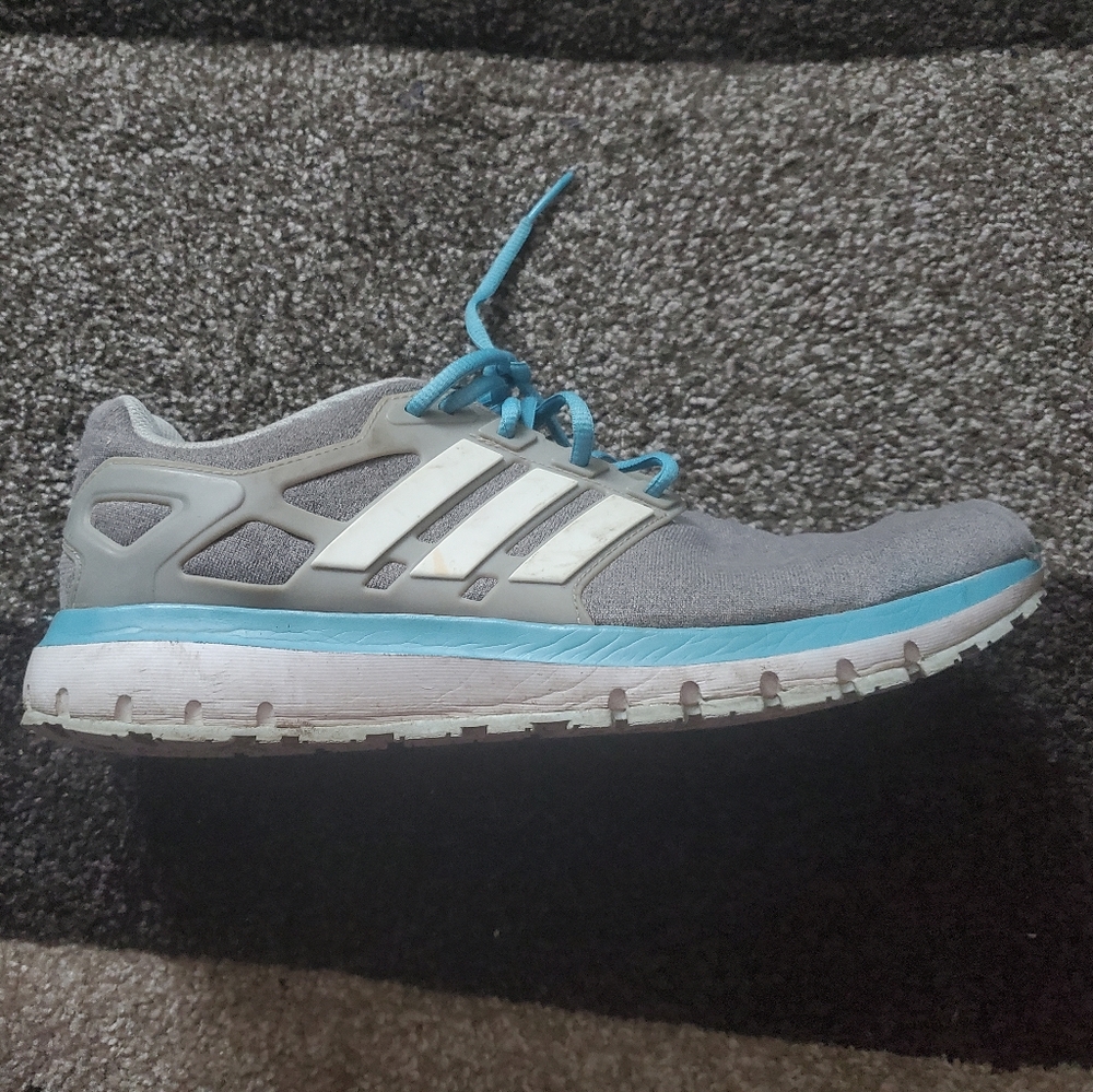 Adidas tennis shoes size 10 women's in gray and blue